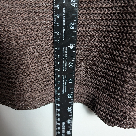 Dream Beach open knit cardigan wooden button brown sz S coastal travel - Picture 7 of 9